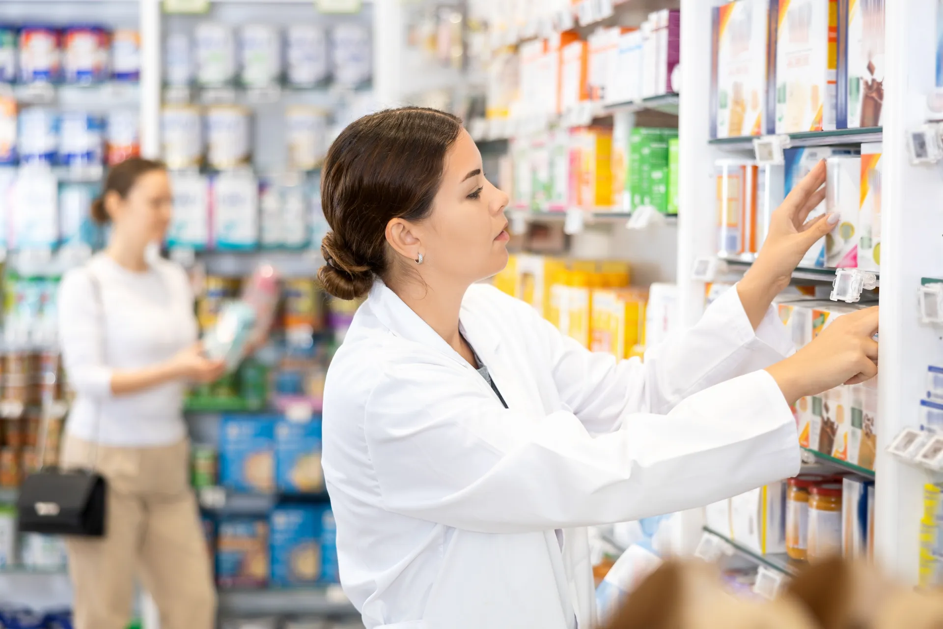 Pharmacist dispensing medication